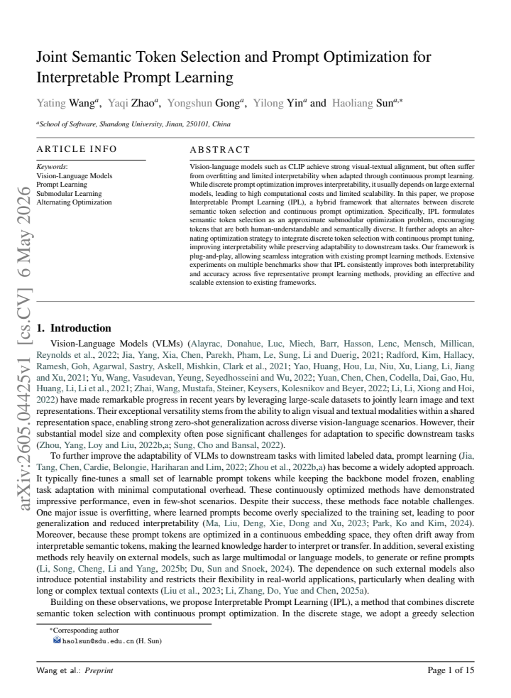 First page
