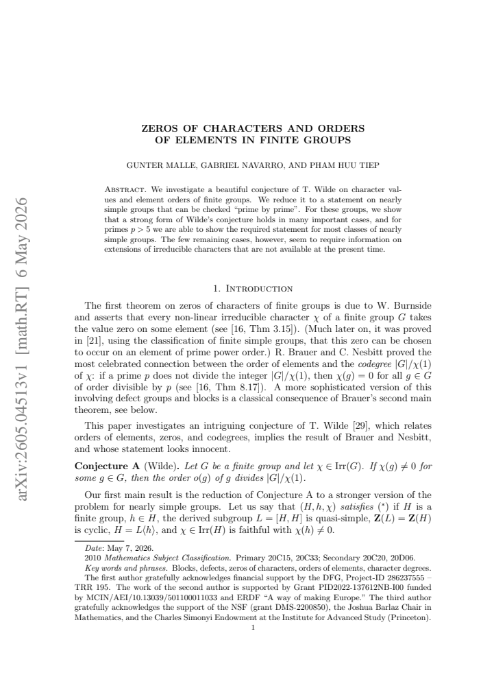 First page