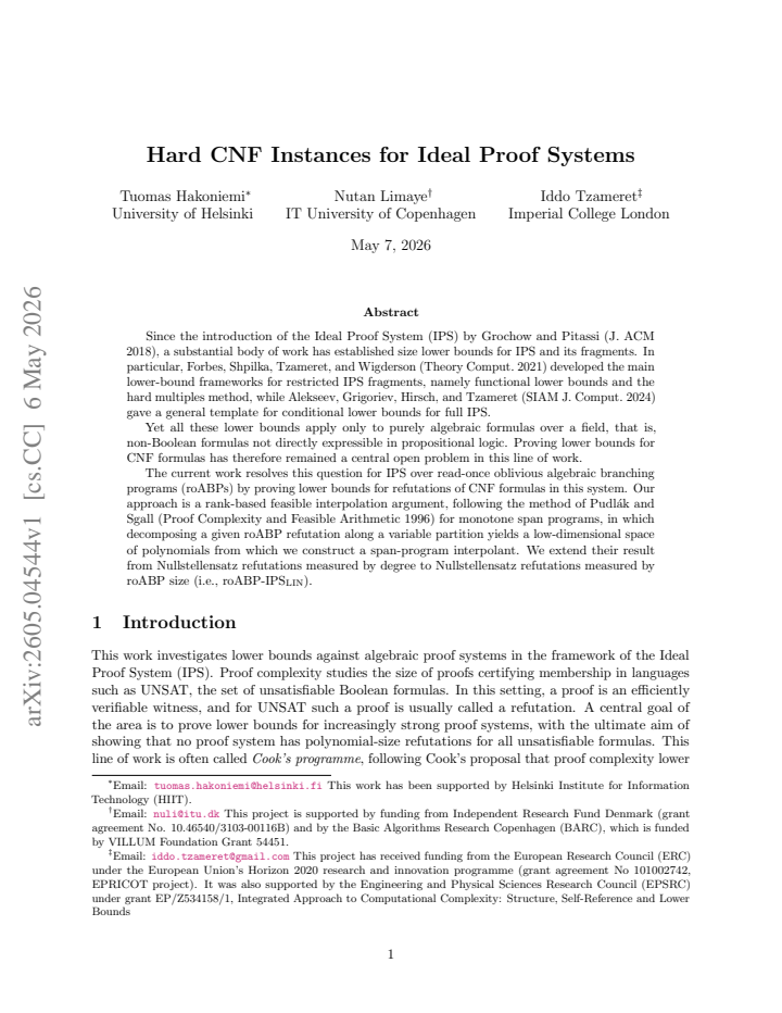 First page