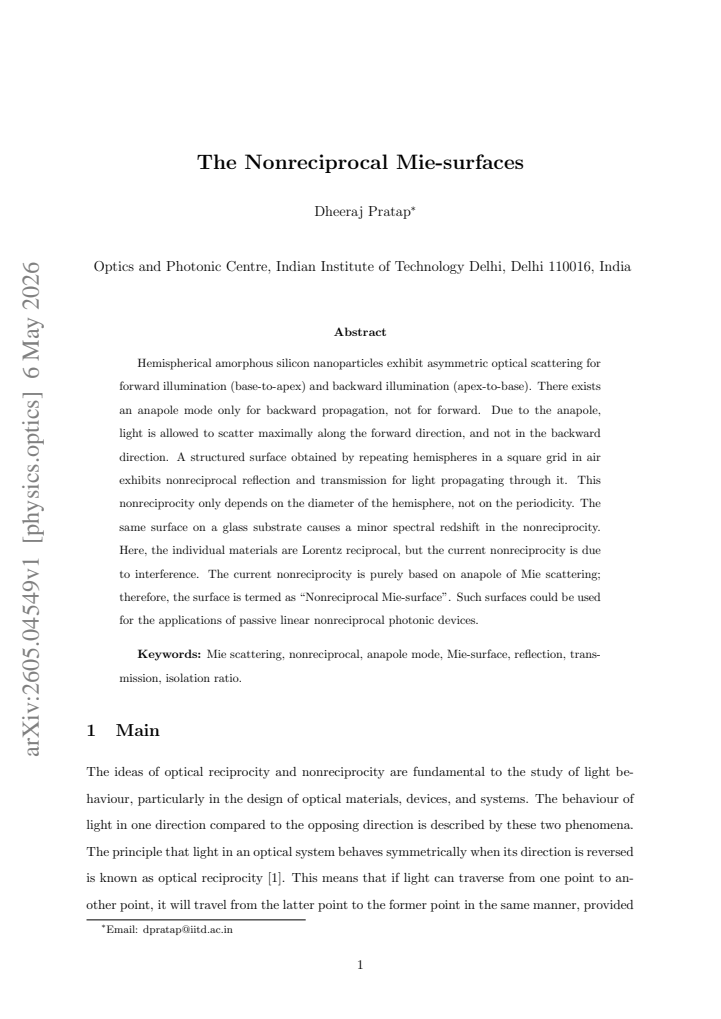 First page