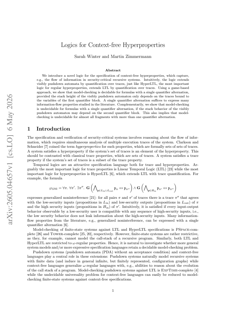 First page