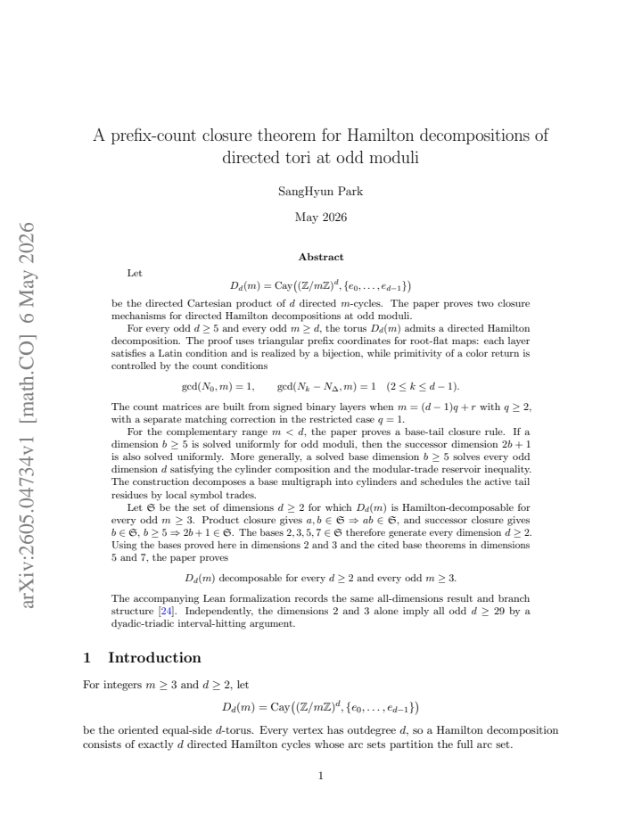 First page
