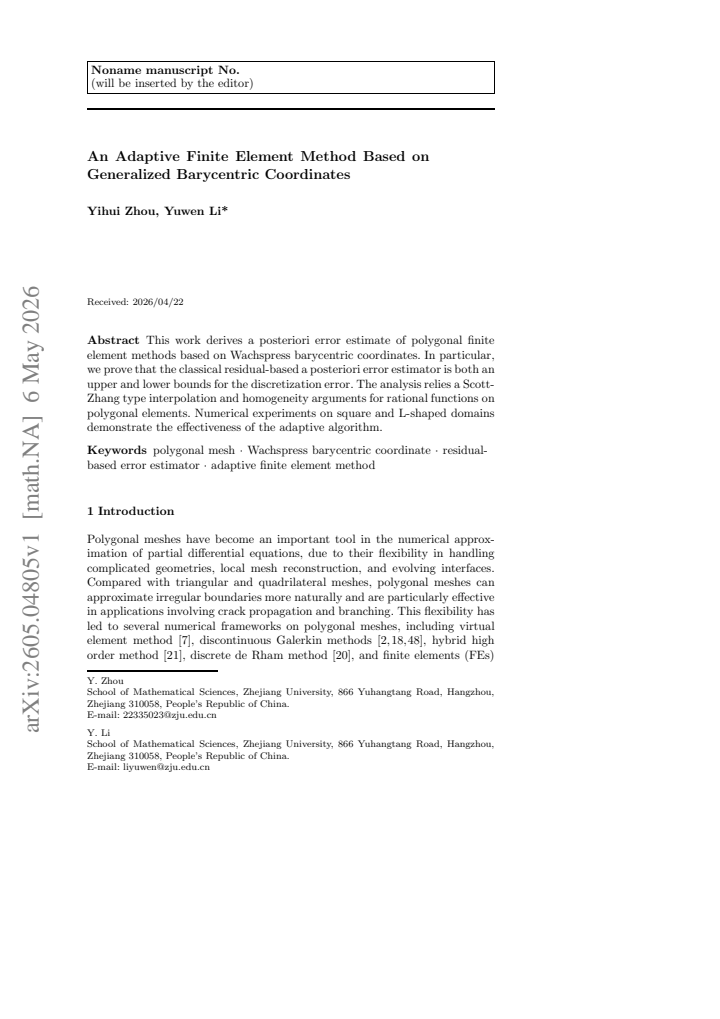 First page
