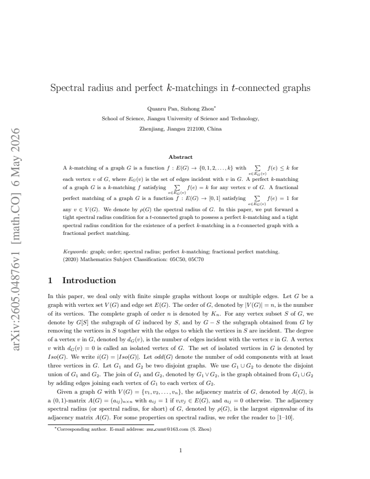 First page