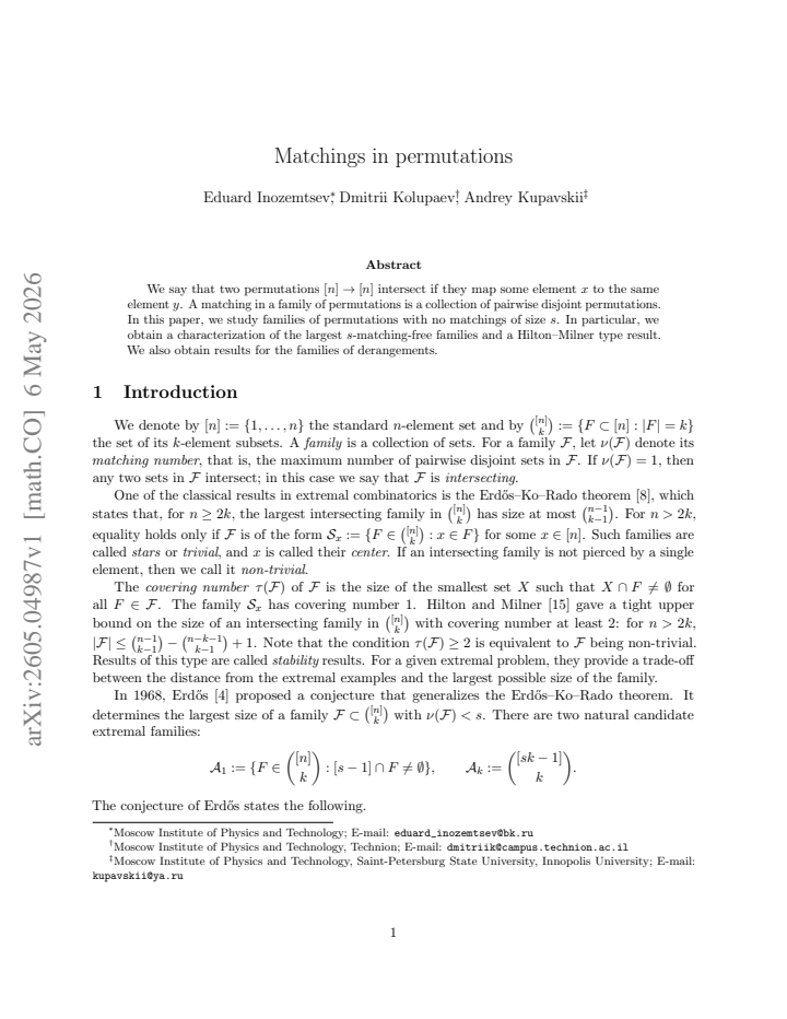 First page