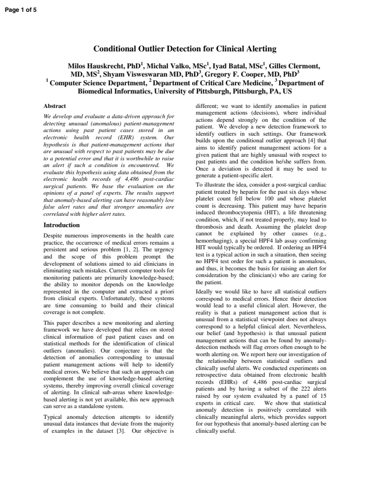 First page