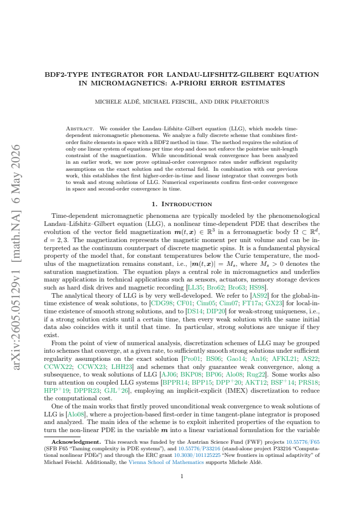 First page