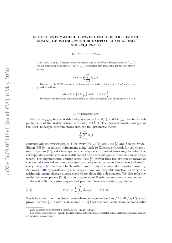 First page