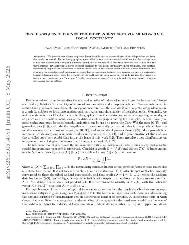 First page