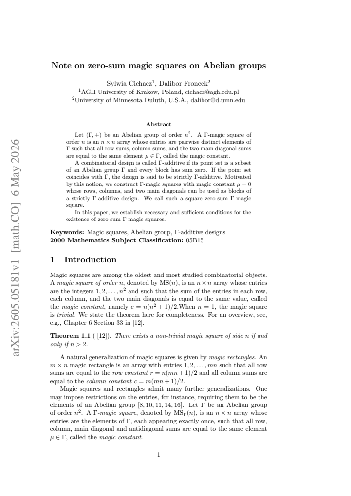 First page
