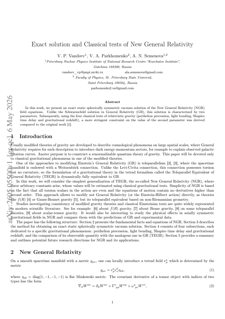 First page