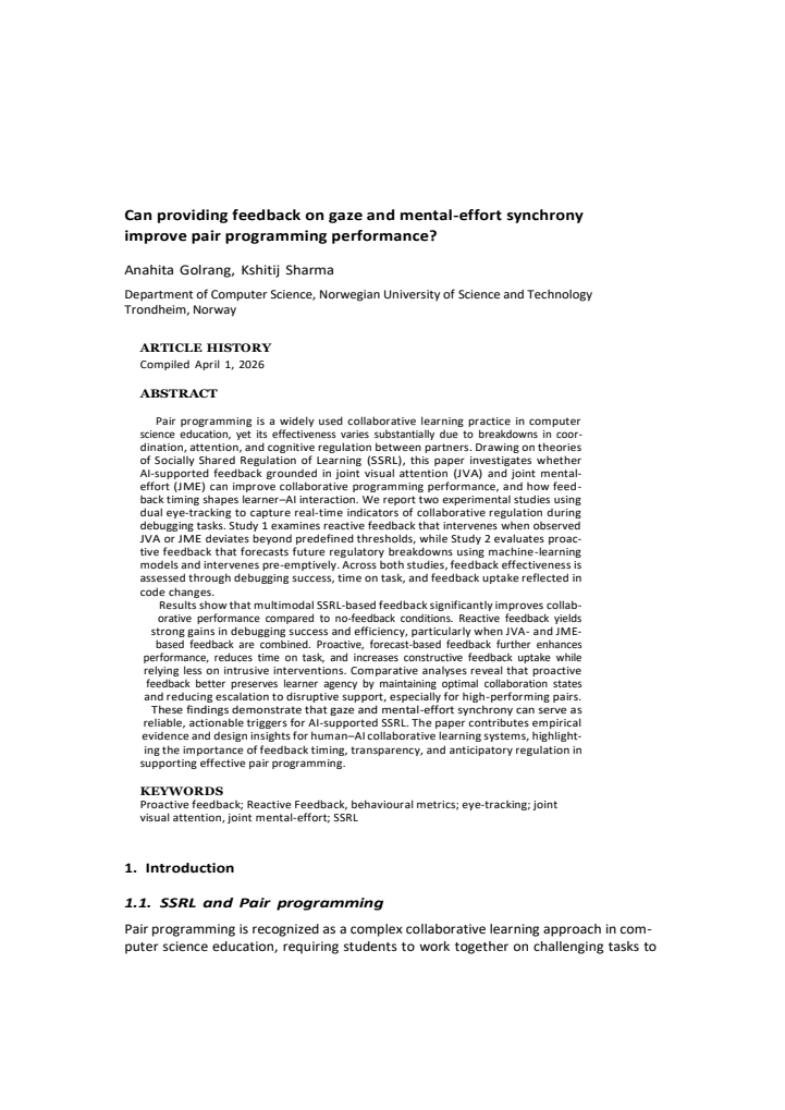 First page