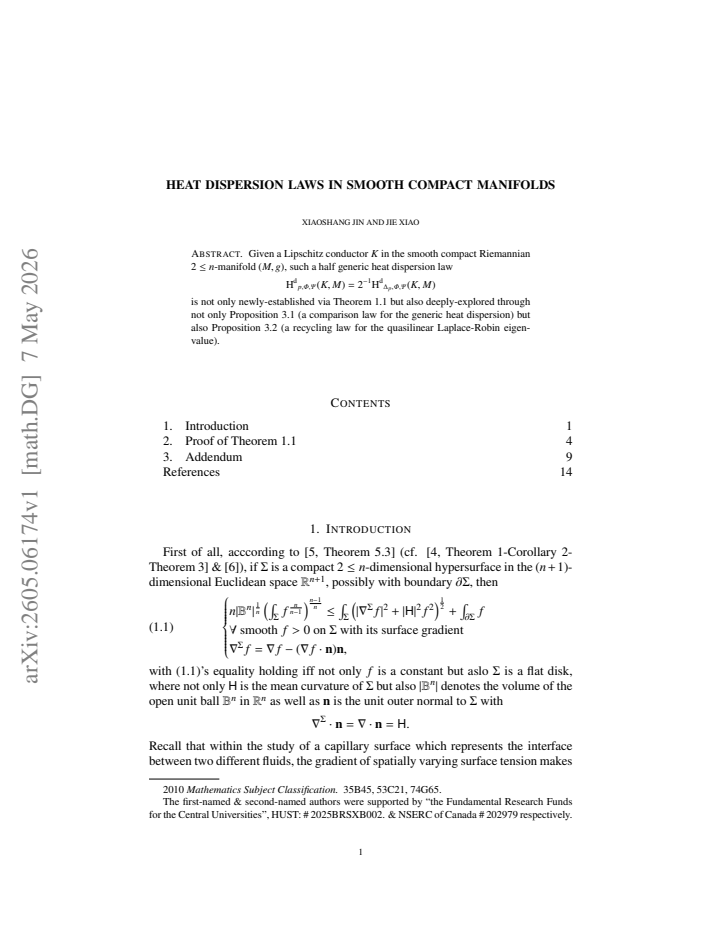 First page