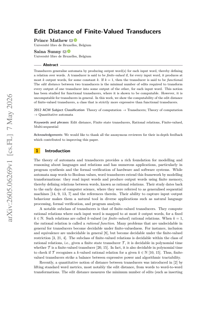 First page