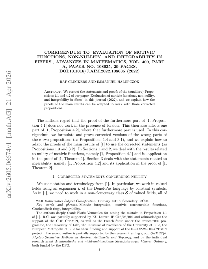 First page