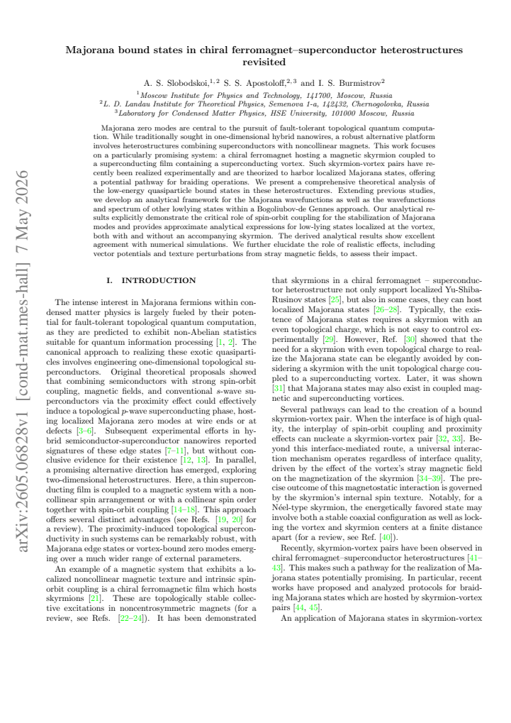 First page