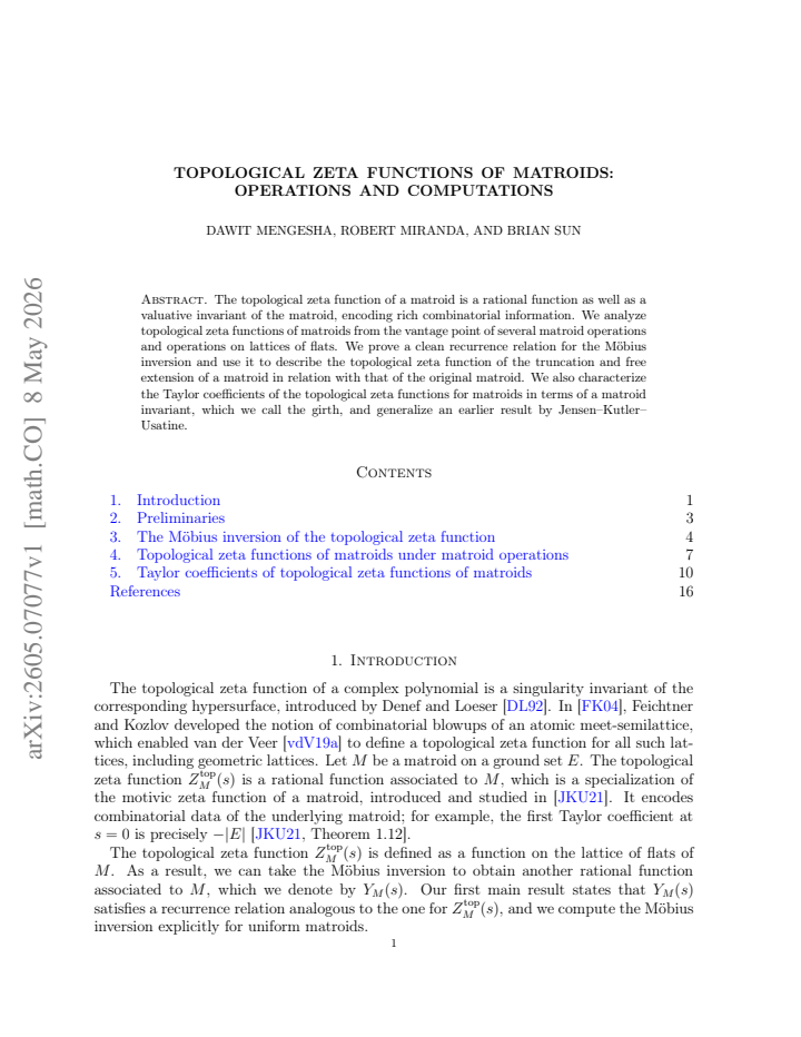 First page