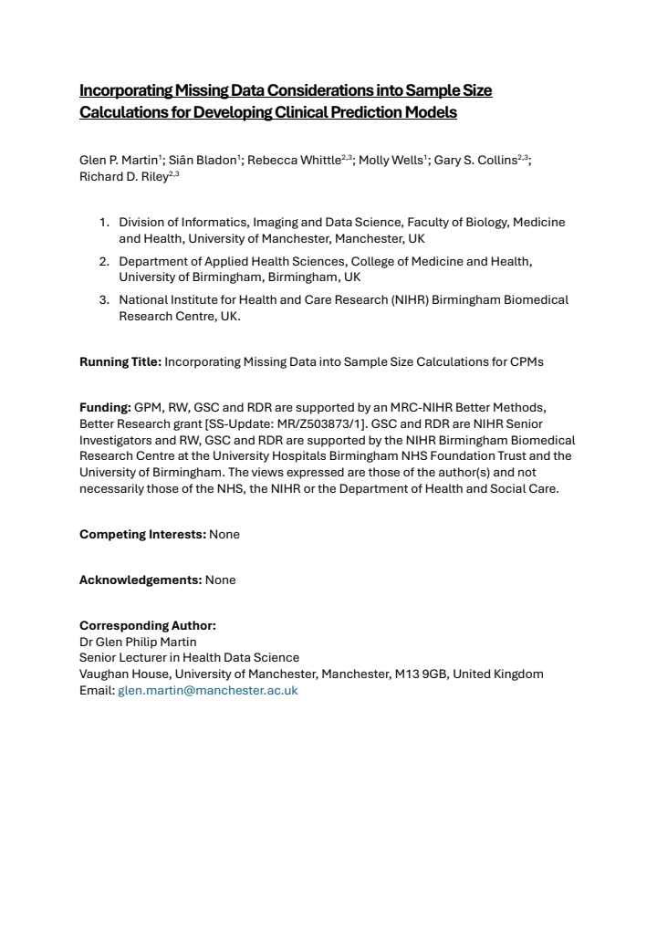 First page