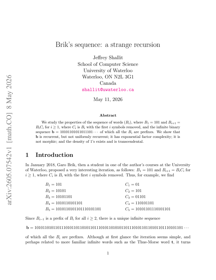 First page