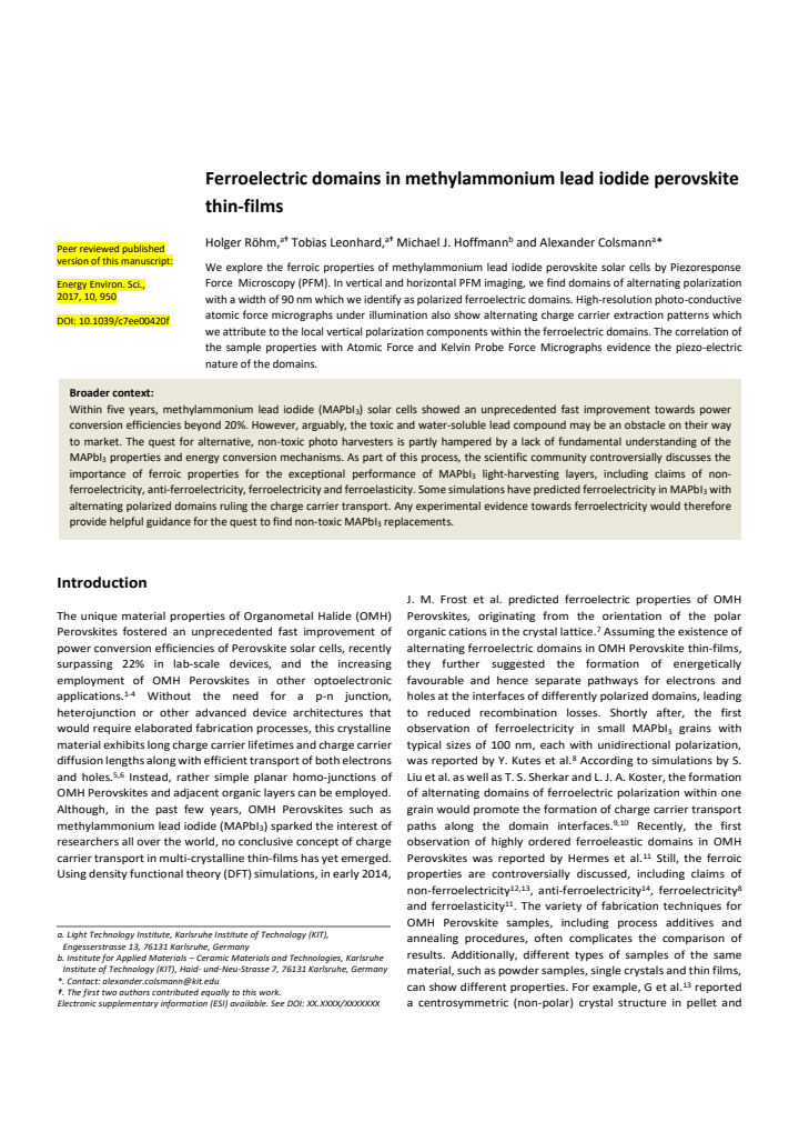 First page