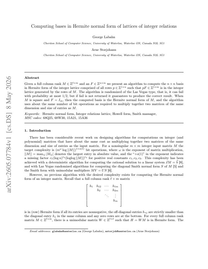 First page
