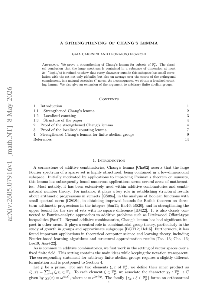 First page