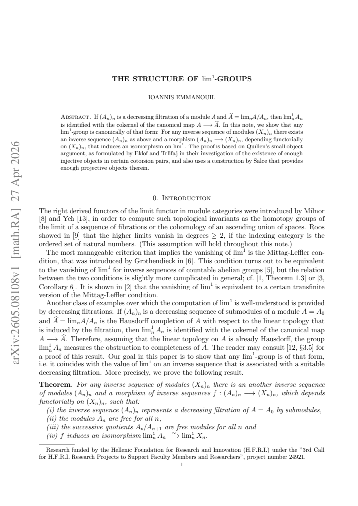 First page
