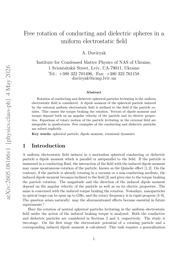 First page