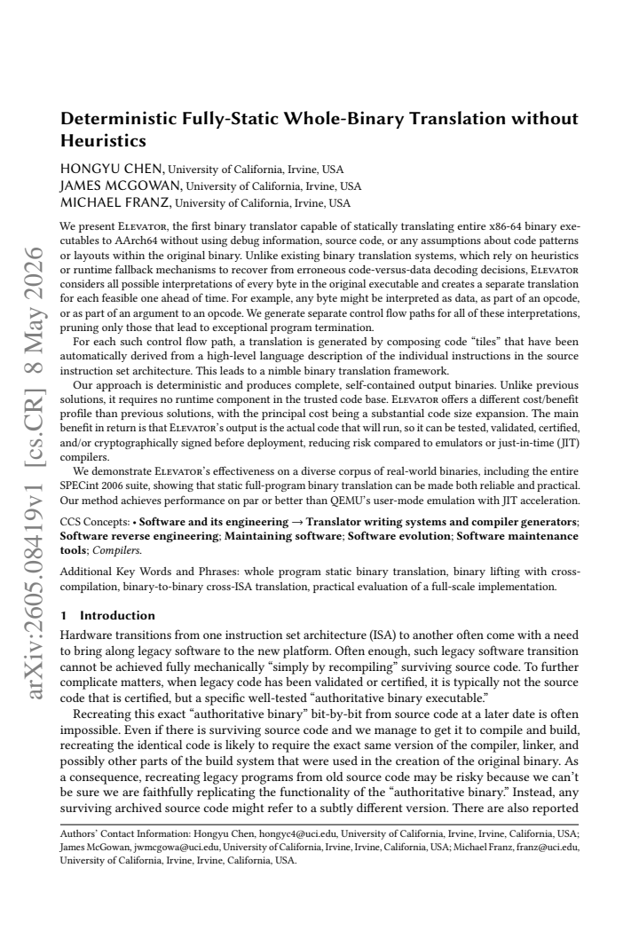 First page