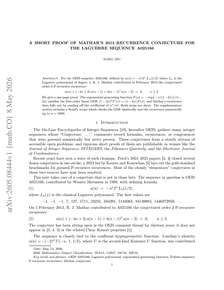 First page