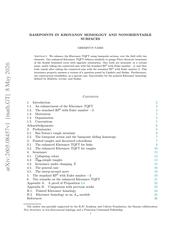 First page