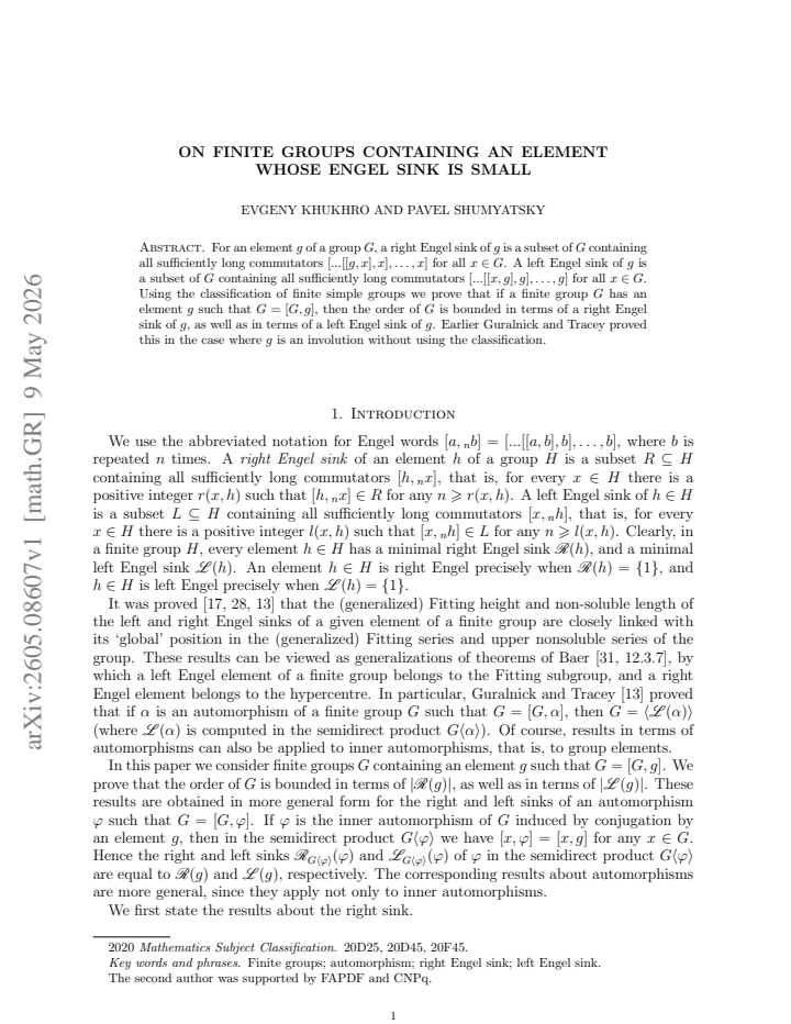 First page