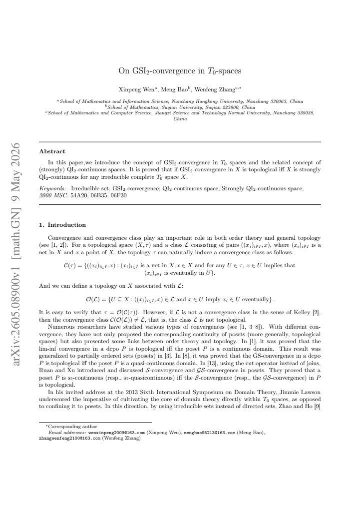 First page