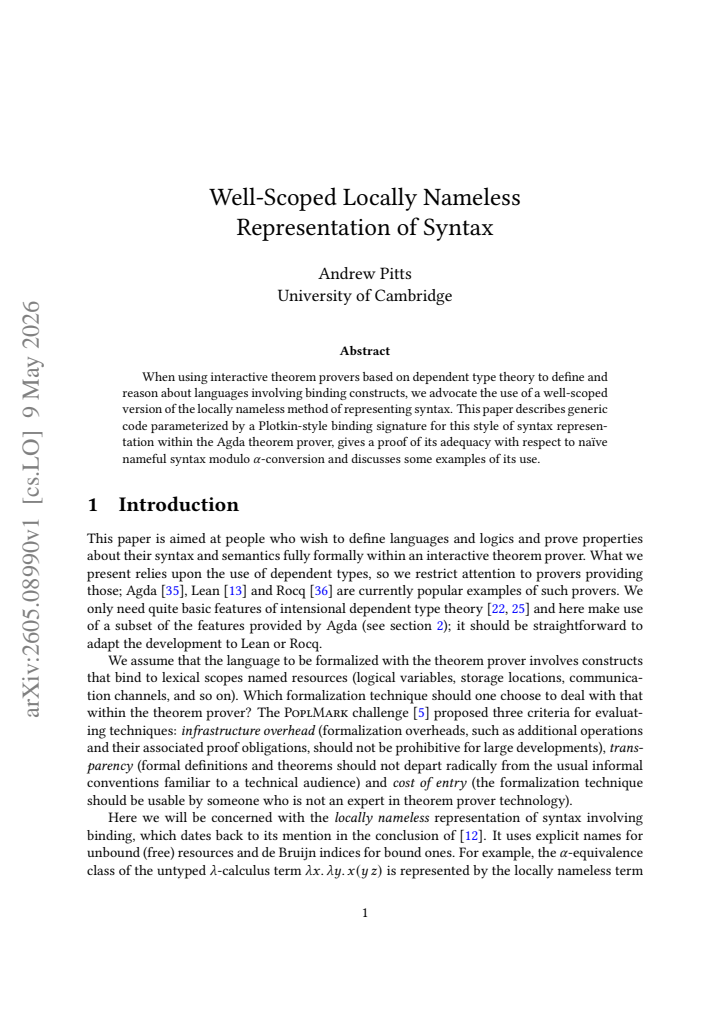 First page