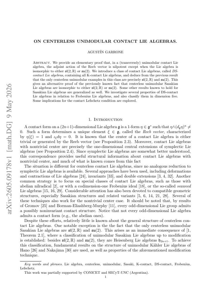 First page