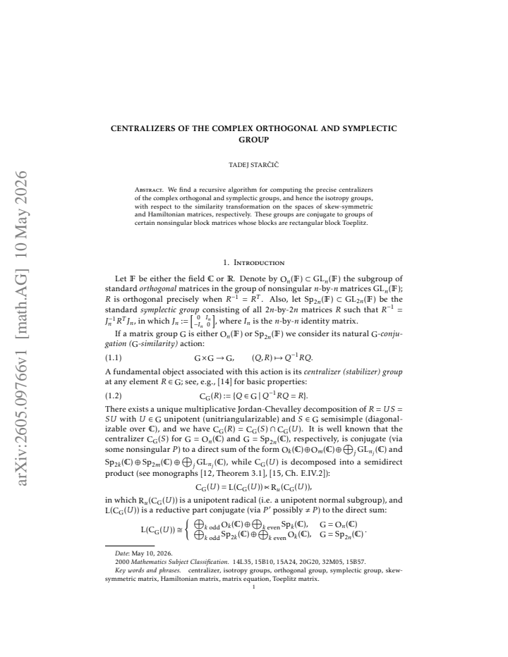 First page