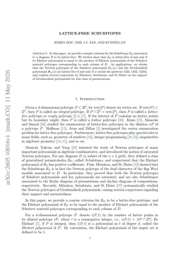 First page