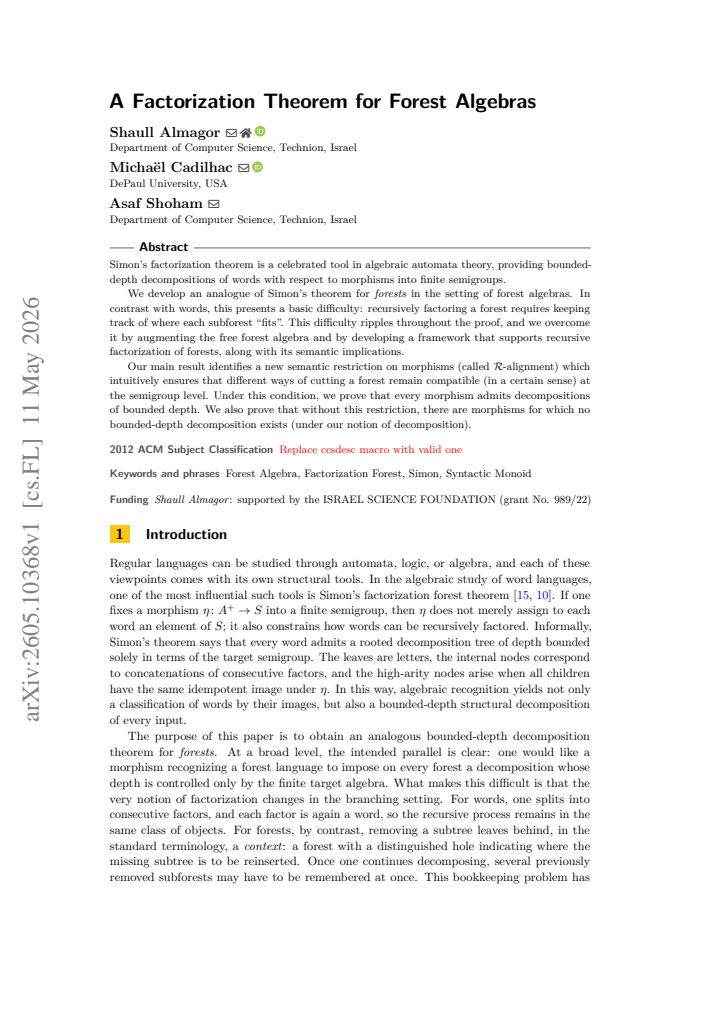 First page