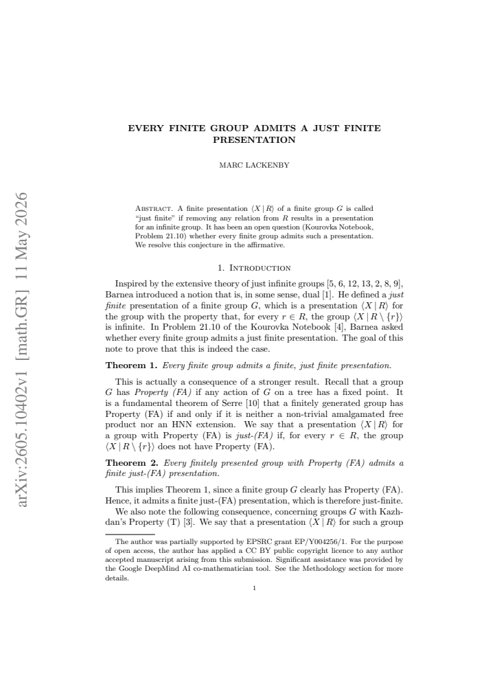 First page
