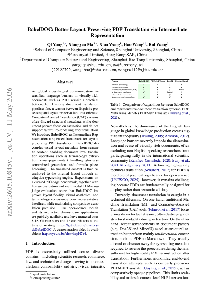 First page