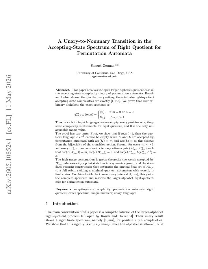 First page