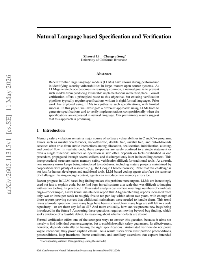 First page
