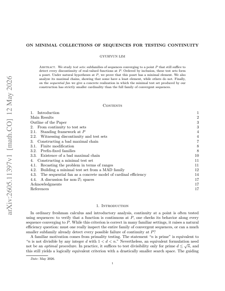 First page