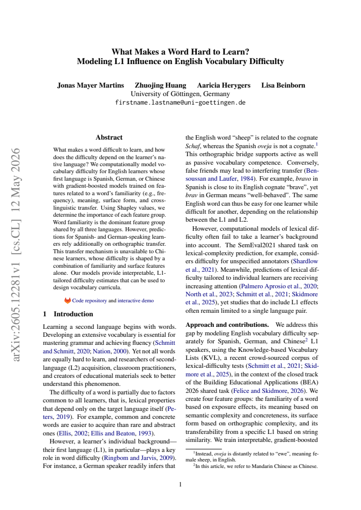 First page