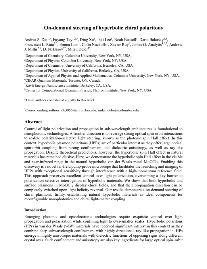 First page
