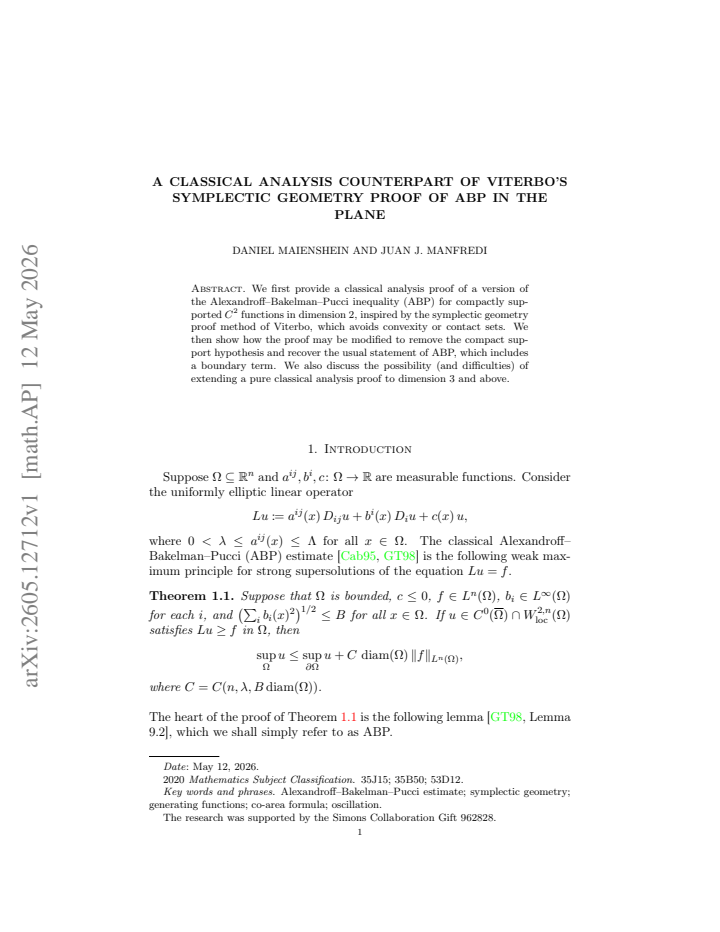 First page