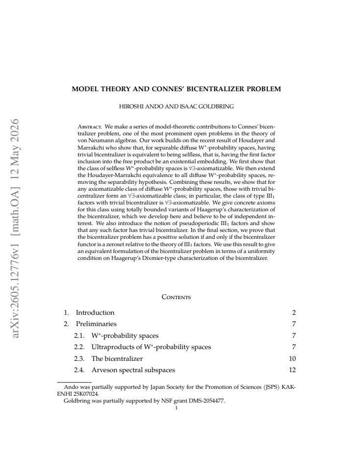 First page