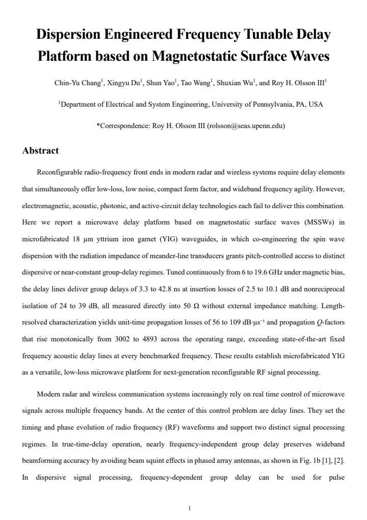 First page