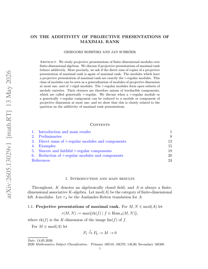 First page