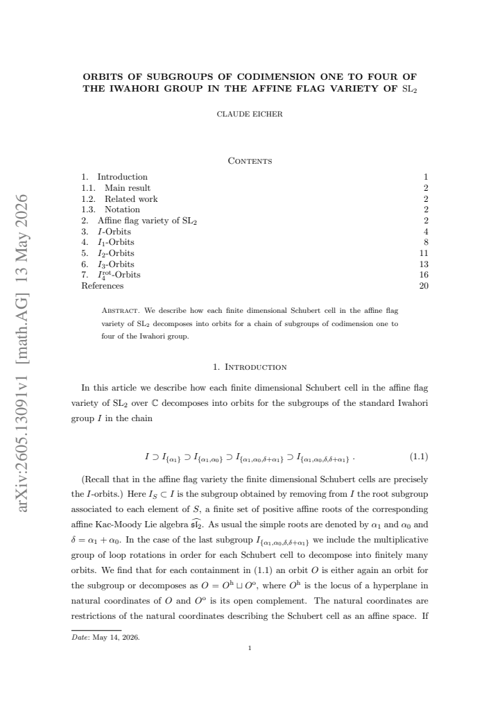 First page